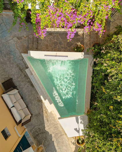 Nami Hotel Suites small pool top-down view