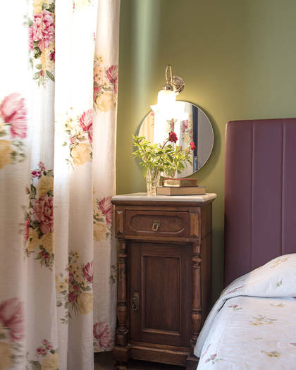 Nami Hotel Suites Artist Room decorated bedside table