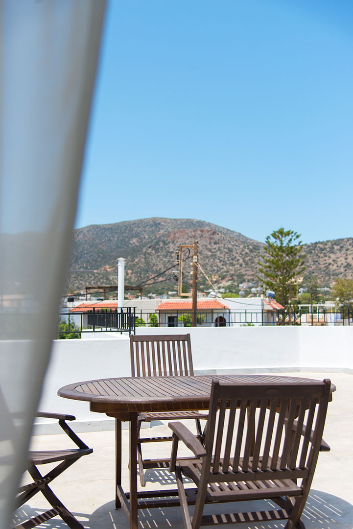 Nami Hotel Suites Suite balcony table and chairs with great mountain view