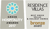 Greek Hospitality Awards Best Greek Villas & Holiday Homes bronze award 2017