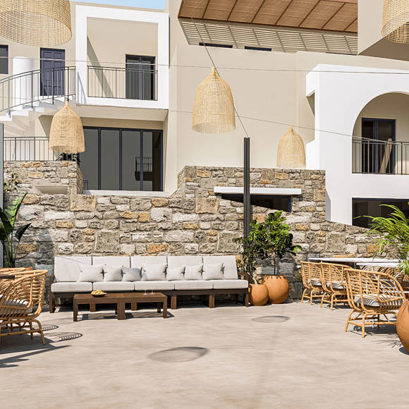 Nami Hotel Suites Bar outdoor sitting area